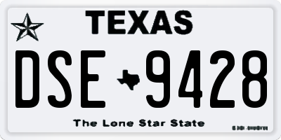 TX license plate DSE9428