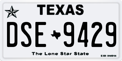 TX license plate DSE9429