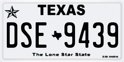 TX license plate DSE9439