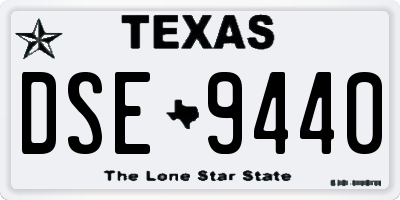 TX license plate DSE9440