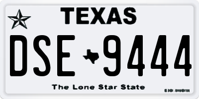 TX license plate DSE9444