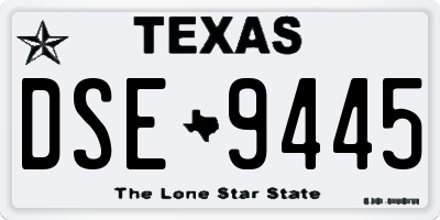 TX license plate DSE9445