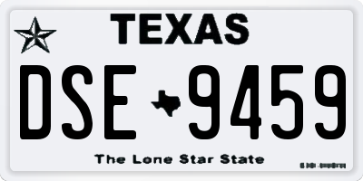 TX license plate DSE9459