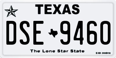 TX license plate DSE9460