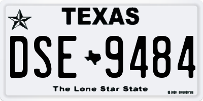 TX license plate DSE9484