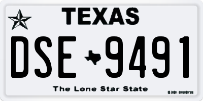 TX license plate DSE9491