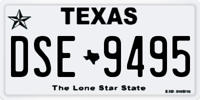 TX license plate DSE9495