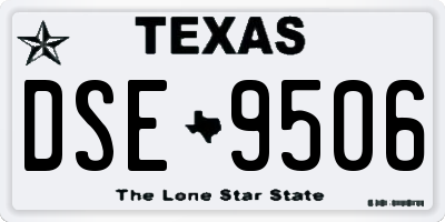 TX license plate DSE9506