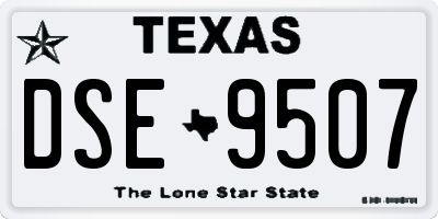 TX license plate DSE9507