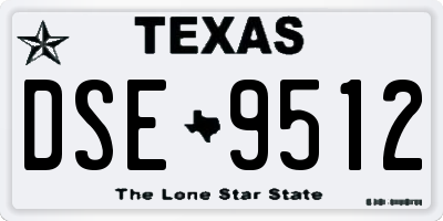 TX license plate DSE9512