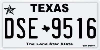 TX license plate DSE9516