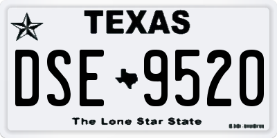 TX license plate DSE9520