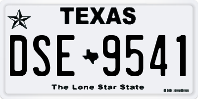 TX license plate DSE9541