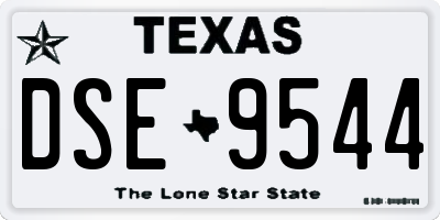 TX license plate DSE9544