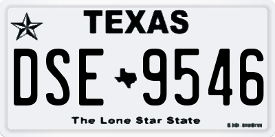 TX license plate DSE9546