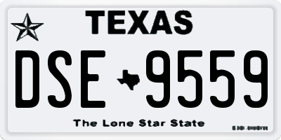 TX license plate DSE9559