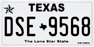 TX license plate DSE9568