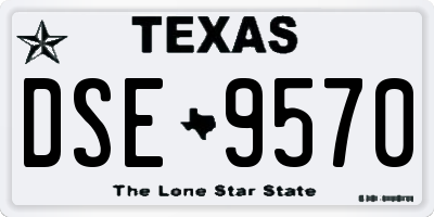 TX license plate DSE9570