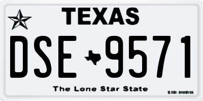 TX license plate DSE9571