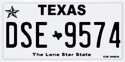 TX license plate DSE9574