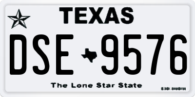 TX license plate DSE9576