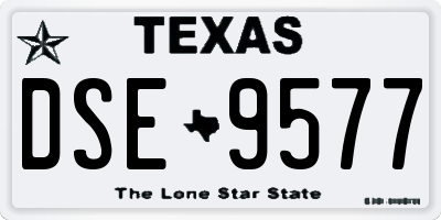 TX license plate DSE9577