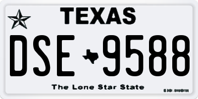 TX license plate DSE9588