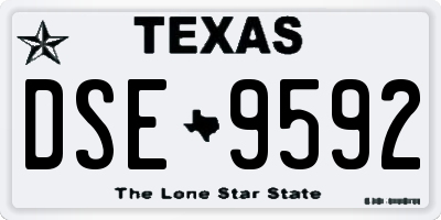 TX license plate DSE9592