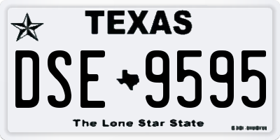 TX license plate DSE9595