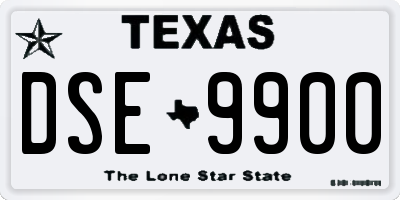 TX license plate DSE9900