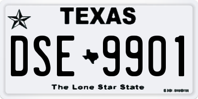 TX license plate DSE9901