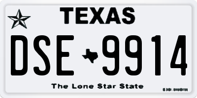 TX license plate DSE9914