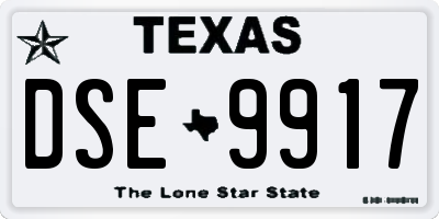 TX license plate DSE9917