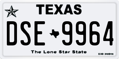 TX license plate DSE9964