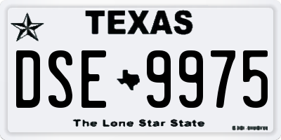 TX license plate DSE9975