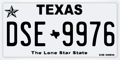 TX license plate DSE9976