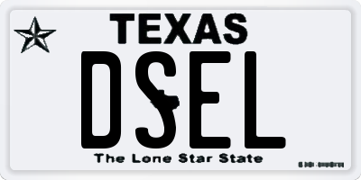 TX license plate DSEL