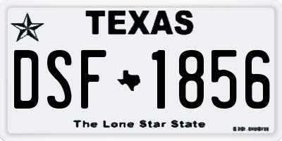 TX license plate DSF1856