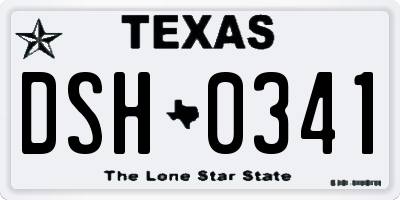 TX license plate DSH0341