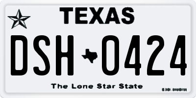 TX license plate DSH0424