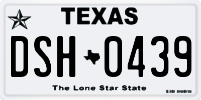 TX license plate DSH0439