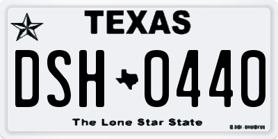 TX license plate DSH0440