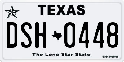 TX license plate DSH0448