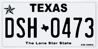 TX license plate DSH0473