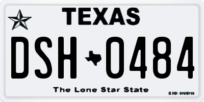 TX license plate DSH0484