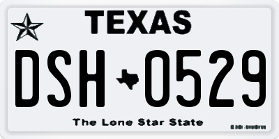 TX license plate DSH0529