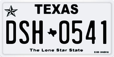 TX license plate DSH0541