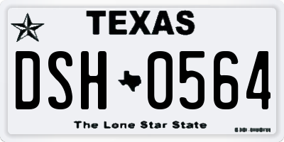 TX license plate DSH0564