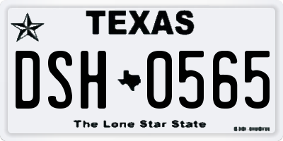 TX license plate DSH0565