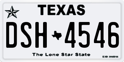 TX license plate DSH4546